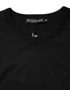 Dolce &amp; Gabbana Black Cotton Crewneck Short Sleeves T-shirt
