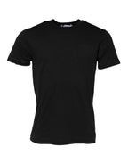Dolce &amp; Gabbana Black Cotton Crew Neck Short Sleeves T-shirt