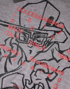 Dolce &amp; Gabbana Gray Graphic Print Cotton Crew Neck T-shirt