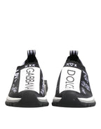 Dolce &amp; Gabbana Black White Sorrento Low Top Sneakers Shoes
