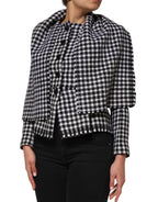 Dolce &amp; Gabbana Multicolor Wool Monochrome Patterned Jacket