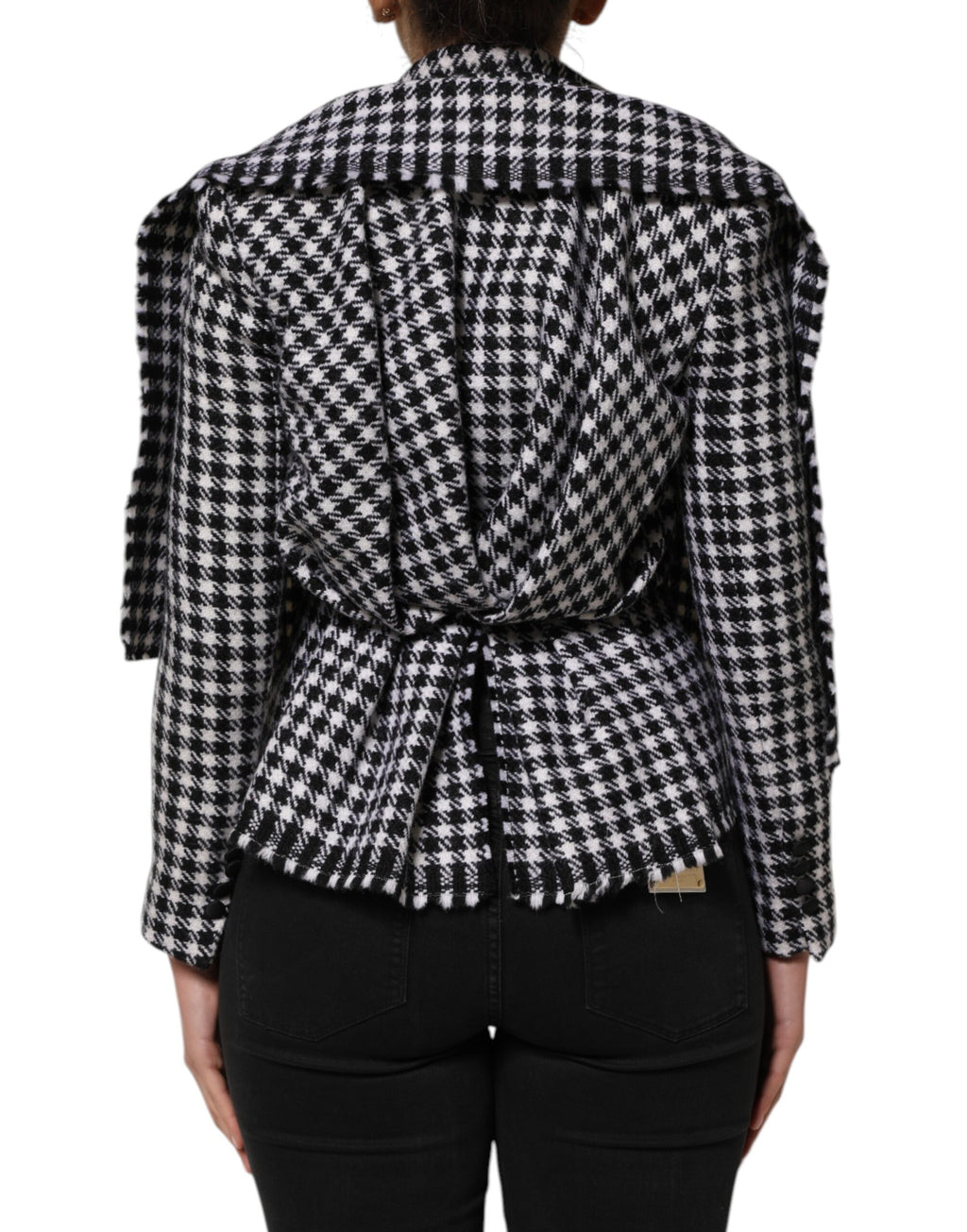 Dolce &amp; Gabbana Multicolor Wool Monochrome Patterned Jacket