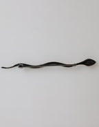 Dolce & Gabbana Black Brass Crystal Spilla Serpente Mens Brooch Pin