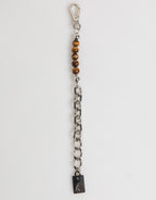 Dolce & Gabbana Silver Chain Brass Beaded Lobster Clasp Logo Men Bracelet