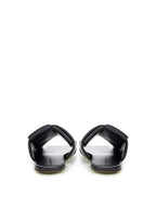 Bottega Veneta Elegant Black Leather Sandals