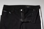 Dolce & Gabbana Black Tattered White Lining Skinny Denim Jeans