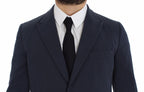 Dolce &amp; Gabbana Blue Cotton Stretch Casual Blazer