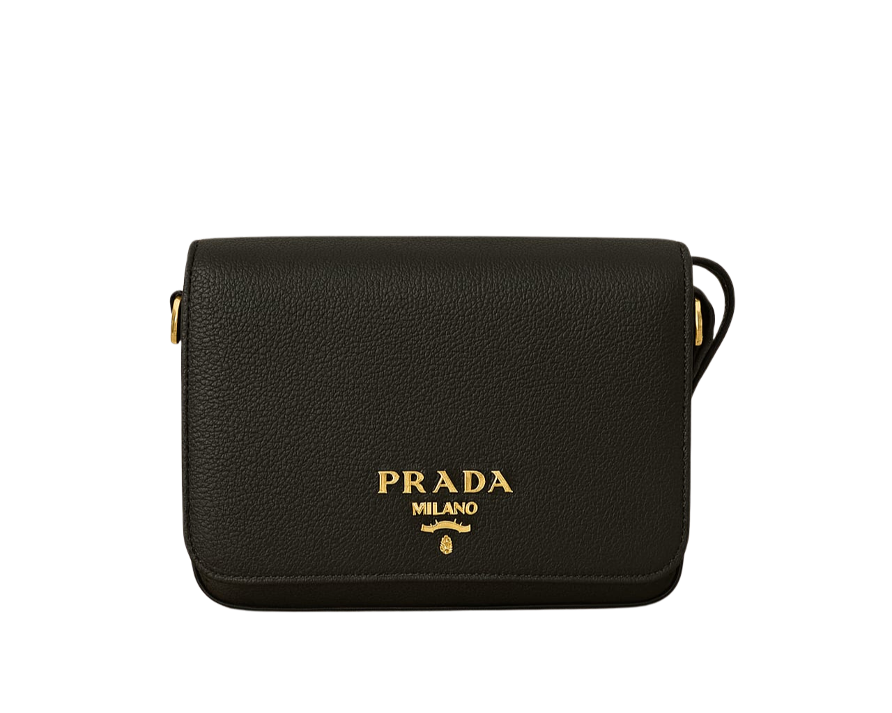 Borsa Prada a tracolla in pelle nera