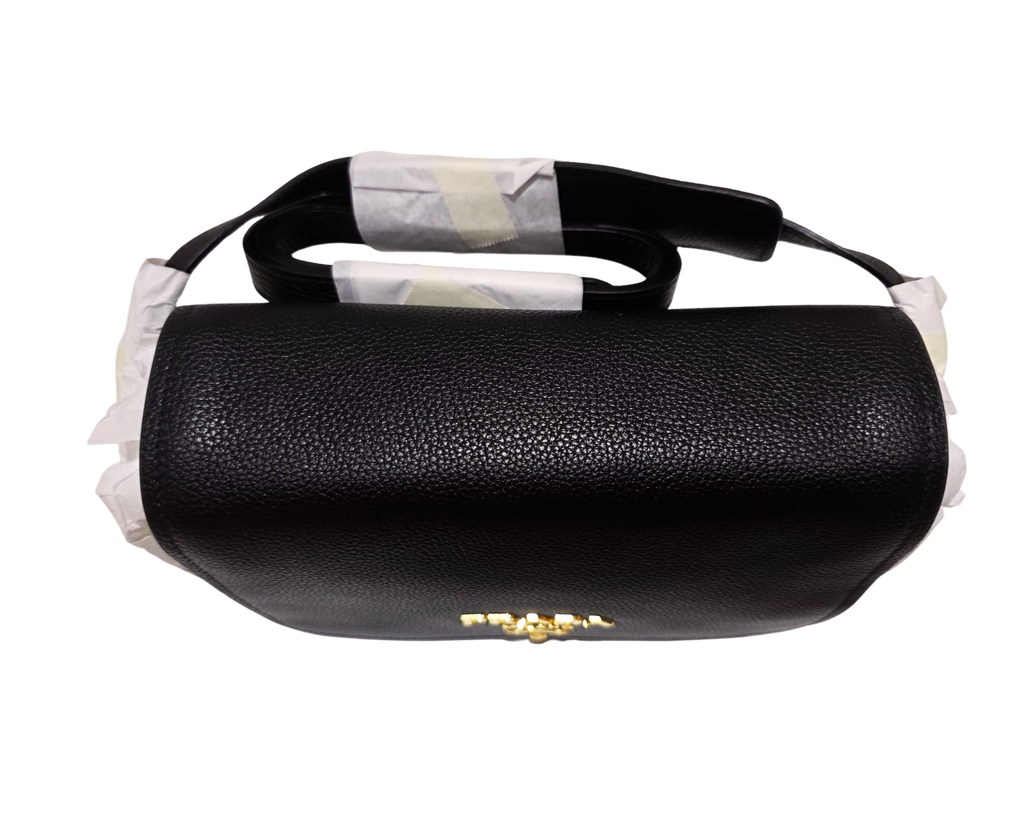 Borsa Prada a tracolla in pelle nera